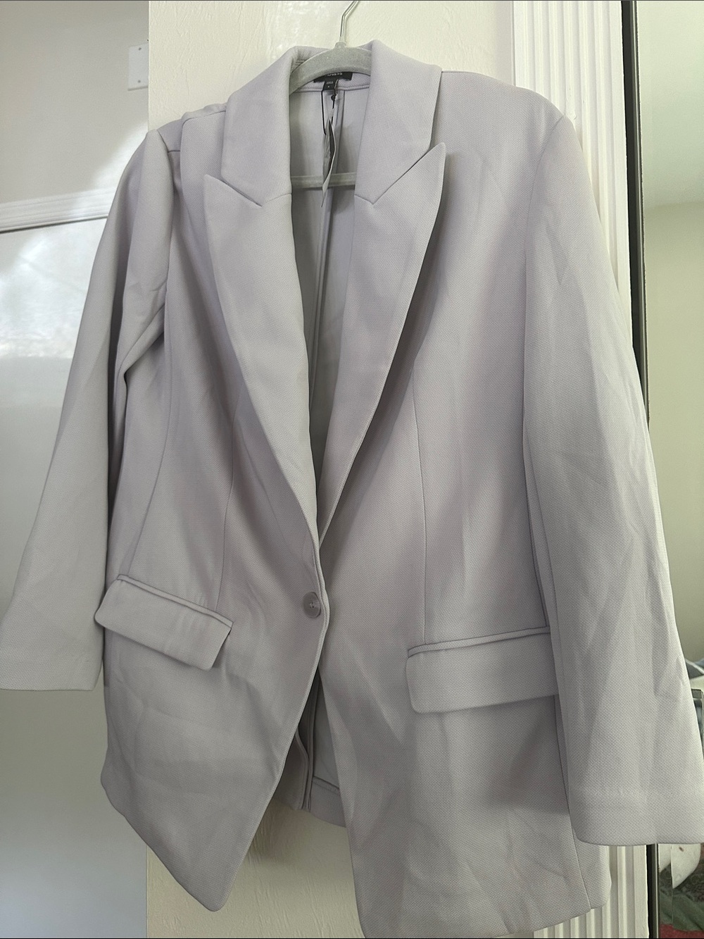Express Pastel Lavender One-Button Blazer